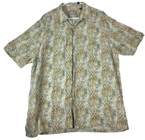 Margaritaville Men's Tropical Silk and Linen Blend Short Sleeve Shirt Size XL - Picture 1 of 16