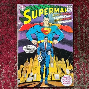 Superman #201 1967 Clark Kent abandona Superman por Curt Swan DC Comics plata A - Imagen 1 de 19