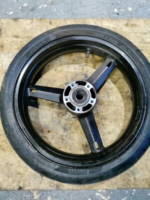 Llanta delantera Suzuki GSXR 600 750 2001-2005 01-04 GSXR 1000 OEM con neumáticos dañados Foto 1 de 4