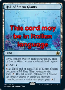 MTG HALL OF STORM GIANTS FOIL EXC - SALA DEI GIGANTI DELLE TEMPESTE - AFR MAGIC - Picture 1 of 1