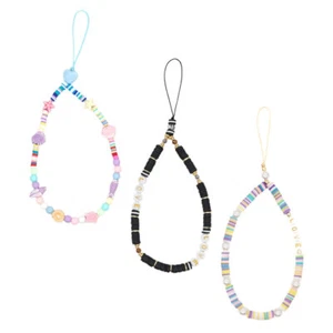 3 Pcs Shell Beaded Mobile Phone Rope Miss Man Chain Decor Accessory - Photo 1/12