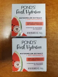 2 Pack: Pond's Fresh Hydration Gel Moisturizer Watermelon Extract 3.4oz ea E12D - Picture 1 of 6