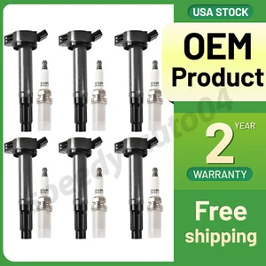 6 Spark plug and ignition coil pack For Toyota sienna Avalon Camry 4Runner UF487 - Foto 1 di 8