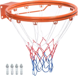 Basketball Rim, Wall Door Mounted Hanging Standard Goal Fit Most Sizes of Backb - Picture 1 of 7