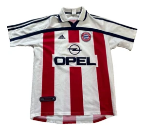 Bayern München FCB Trikot Heim Gr. M 98/00 Adidas Opel Weiß Rot - Bild 1 von 7
