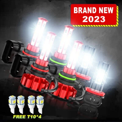 For Mitsubishi Lancer 2008-2017 Combo 6x Upgrade LED Headlight + Fog Light Bulbs - Image 1 of 4