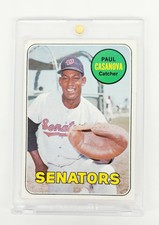 ORIGINAL VINTAGE 1969 TOPPS BASEBALL #486 PAUL CASANOVA WASHINGTON SENATORS RARE