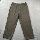 Ermenegildo Zegna Trousers Pants Men 50 34X29 Brown Cuffed Made In Italy