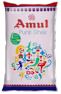 Amul Pure Ghee 1 ltr pouch (905 g) Cooking Oil Ghee Healthy Clarified Butter - Image 1 of 2