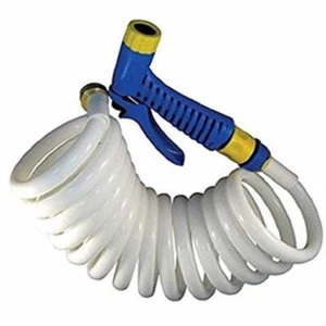Marpac New Marine Boat Coiled Washdown Hose with Nozzle 1/2" x 25' - 7-0423 - Picture 1 of 1
