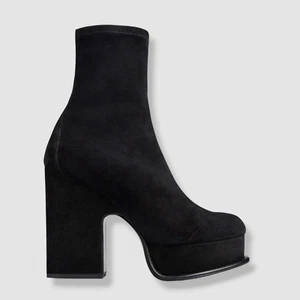 $1555 Pierre Hardy Womens Black Tina Suede Platform Bootie Shoe Size EU 41/US 11 - Picture 1 of 6