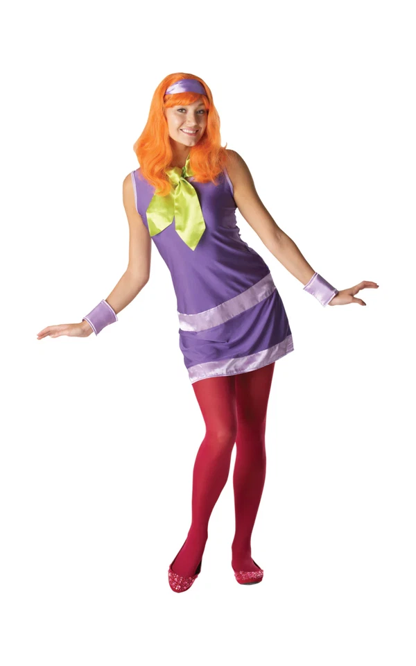 Ladies Sexy Daphnie Costume Scooby Do Adults Fancy Dress Licensed + Wig - Image 1 of 1