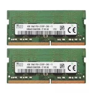 Hynix 8GB (2X4GB) DDR4 2133MHz PC4-17000 1RX8 SODIMM Memory Ram HMA451S6AFR8N - Picture 1 of 5