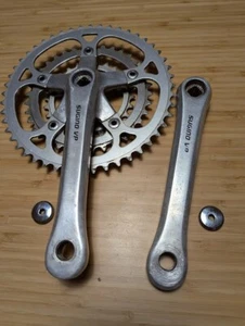 SUGINO VP 170mm crankset 48/36/26 rings SUGINO bolts & chrome caps Made in Japan - Picture 1 of 16
