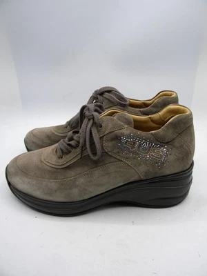 Cesare Paciotti 4US Light Brown Nubuck Lace Up Wedge Boots Size EU 38 WO $895 - Image 1 of 4