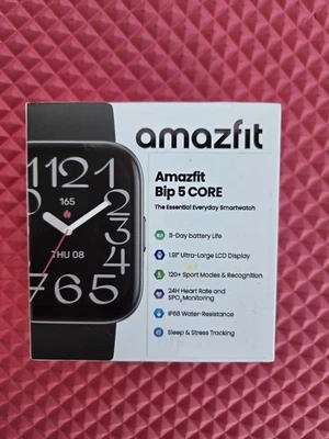 AMAZFIT BIP 5 CORE SMARTWATCH BLACK MODEL: A2324 (28E) - Image 1 of 4