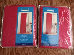 Red Curtains. 2 Panels. 40 In W × 84 In L (102 × 213cm) - Picture 1 of 2