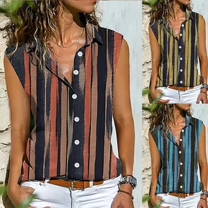 Trendy Women's Printed Button Cardigan Casual Vest for Spring and Summer Wear - Picture 1 of 84