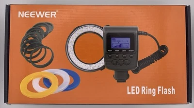 NEEWER 48-LED Macro Ring Flash Bundle With Adapter Rings & Diffusers Open Box - Image 1 of 4