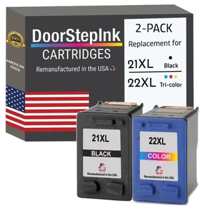 DoorStepInk Compatible Ink Cartridge for HP 21XL 22XL BK CLR USA-Variation - Picture 1 of 11
