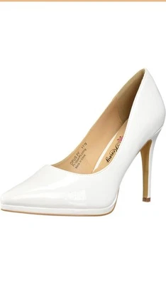 Bomba de tacón alto Penny Loves Kenny Opus PF blanca para mujer EE. UU. 6M Foto 1 de 4