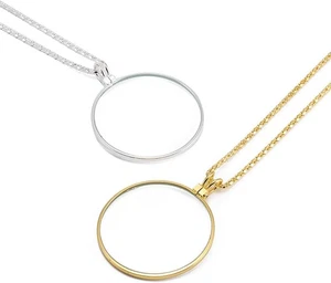2 Stücke Monokel,Monokel Brille,Monokel Kostüm,Halskette Mit Lupe,Lupe Mit Kette - Bild 1 von 7