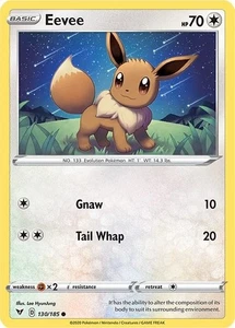 Tarjeta Pokémon Eevee 130/185 Vivid Voltage 2020 - Paquete Fresco/Casi Como Nueva - Imagen 1 de 1
