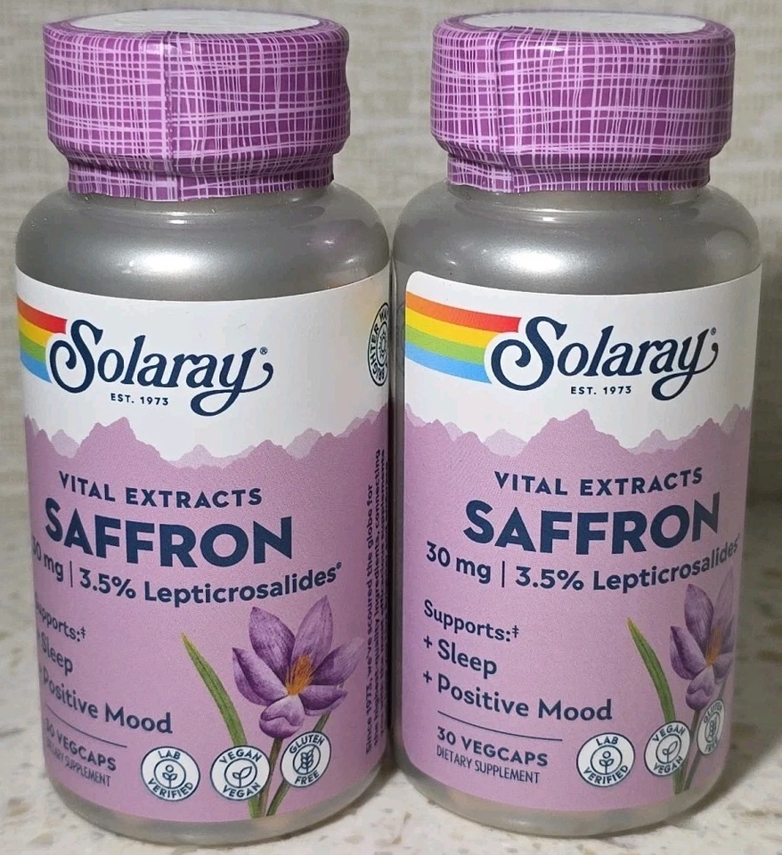 Solaray Vital Extracts Saffron 30 Vegetarian Capsules