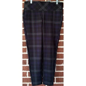 Pantalón Torrid Pixie tiro alto azul verde a cuadros talla 00 (M/L) 10 nuevo con etiquetas - Imagen 1 de 5