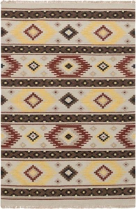 Traditional Vintage Hand Woven Oriental Carpet 5'3" x 7'11" Wool Kilim Area Rug - Picture 1 of 2