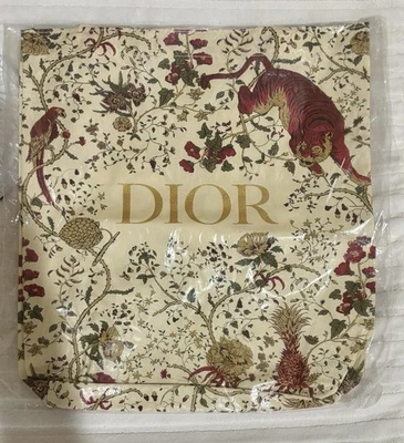 Christian Dior Edición Limitada Novedad Algodón *Bolso de Algodón Tigre y Loro* GWP Foto 1 de 2