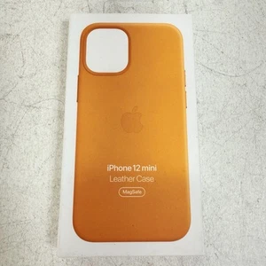 Genuine Apple iPhone 12 Mini Leather With Magsafe Phone Case - California Poppy - Photo 1 sur 2