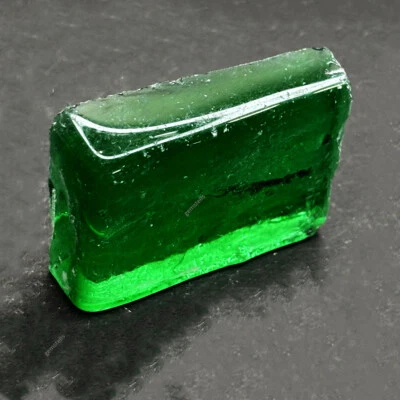 Lab Created Uncut Raw Rough Green Emerald 318.35 Ct Unique Gemstone Certified - Image 1 of 4