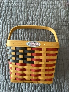 Longaberger 1998 Collectors Club 25th Anniversary Flag Basket With Plastic Liner - Picture 1 of 5