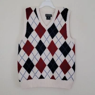 Chaleco Argyle The Children's Place M 7/8 Foto 1 de 4