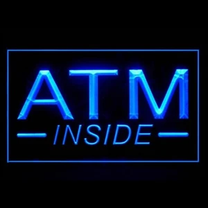120049 ATM Inside 24 Hour Deposit Banking Display LED Light Neon Sign - Picture 1 of 1