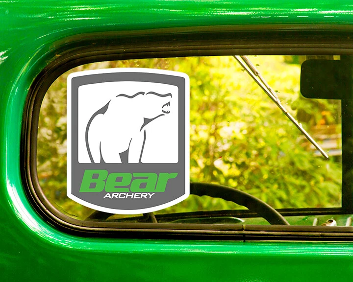 CALCOMANÍAS DE TIRO CON ARCO OSO 2 pegatinas Bogo para parachoques de ventana de automóvil computadora portátil camión casa rodante Foto 1 de 1