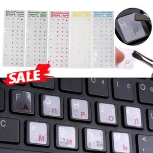 Russische transparente Tastaturaufkleber wasserdicht Laptop Tische für PC~2025 - Picture 1 of 9