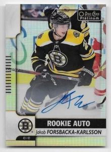 17/18 O-PEE-CHEE PLATINUM RAINBOW ROOKIE AUTOGRAPH Jakob Forsbacka-Karlsson #RJK - Picture 1 of 1