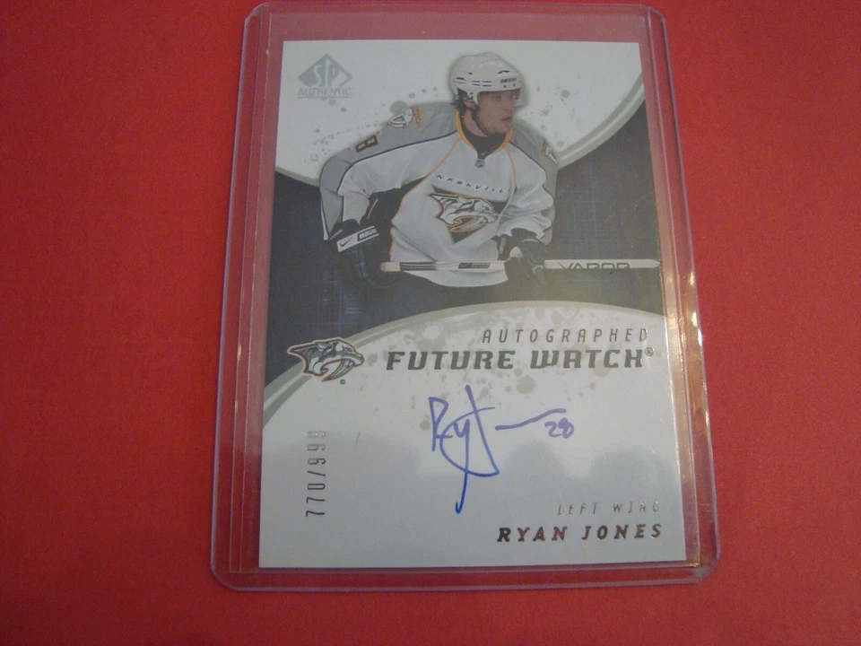 2008 09 SP AUTHENTIC Future Watch AUTOGRAPH ROOKIE 194 Ryan Jones 770/999 - Image 1 of 4