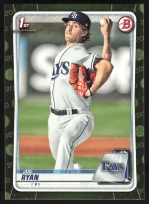 2020 Bowman Prospects Camo Joe Ryan #BP-117 Tampa Bay Rays - Image 1 of 2