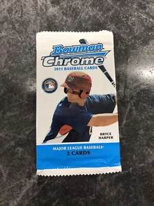 2011 Bowman Chrome Baseballkarte Hobby Pack/Folie (3) möglich Mike Trout RC - Bild 1 von 2