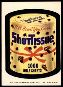 1974 Topps Wacky Packages 8th Series Shot Tissue Tan Back