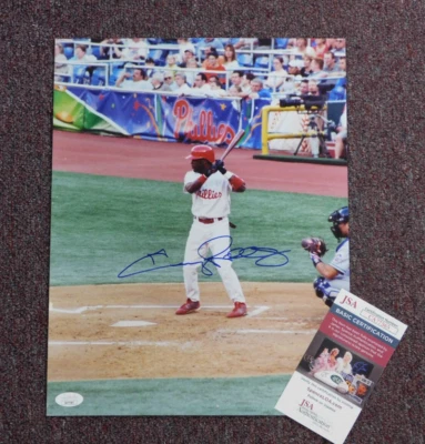 JIMMY ROLLINS Autographed 14X11 Photo JSA Authentication - Image 1 of 2