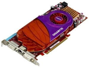 Graphics Card Gigabyte Radeon HD 4850 GV-R485-512H-B 512MB GDDR3 PCIe X16 - Picture 1 of 2