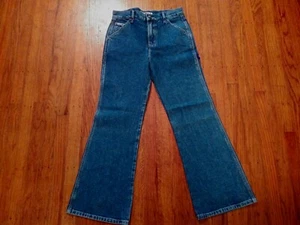 L.E.I. Workwear Size 12 Wide Leg Girls Denim Blue Jeans 27x27 100% Cotton LEI - Picture 1 of 5