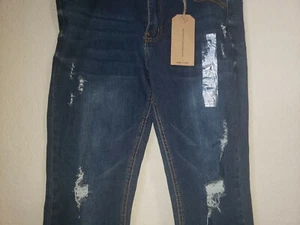 RING OF FIRE brand Blue Jam WOMEN'S SKINNY JEANS 33 x 30 - Picture 1 of 5