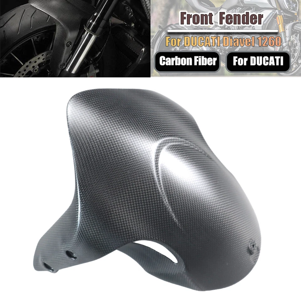 Guardabarros delantero de fibra de carbono para DUCATI Diavel 1260 1260S 2019-2022 Foto 1 de 4