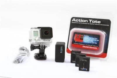 Used GoPro Hero 3+ Silver Action Camera w/ Waterproof Housing & (3) Batteries - Image 1 of 4