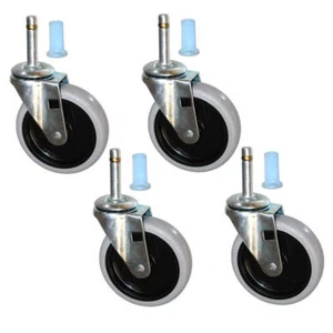 Original Rubbermaid 3424L6 Ersatz drehbare Rolle 4" Rad, 4er-Set - Bild 1 von 1